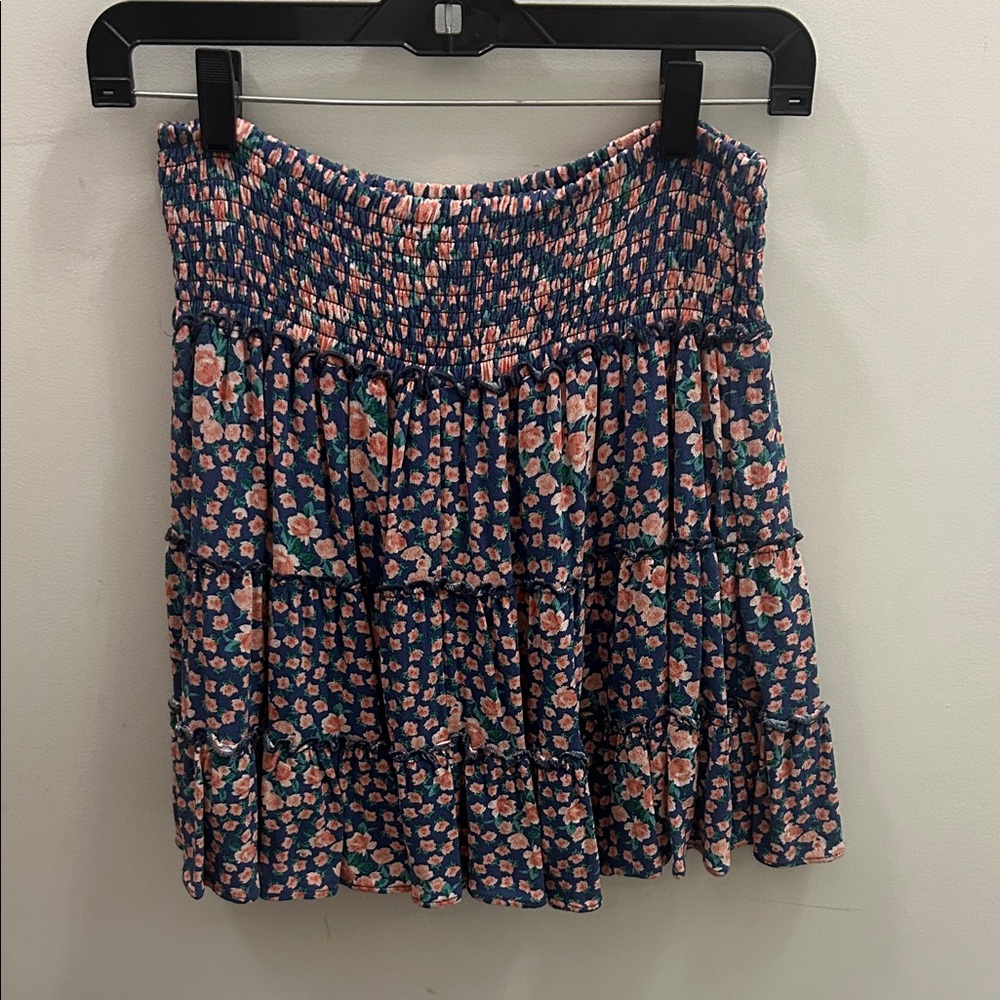 American Eagle Outfitters Floral Mini Skirt - Blue and Pink